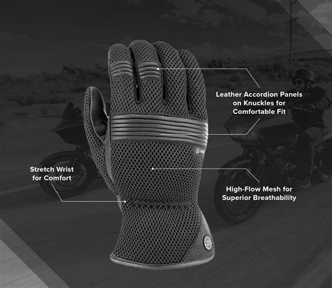 Glove Manufacturing Process Highway 21 Turbine Mesh Motorcycle Gloves